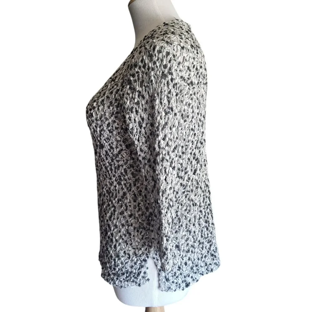 J.Jill Waffle Knit Popover Cover Up Long Sleeve Sweater Womens XSP